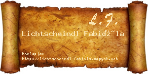 Lichtscheindl Fabióla névjegykártya